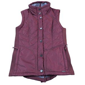 Prana Vest Womens Small Purple Diva Puffy Sherpa Lined Outerwear Hiking‎ Active